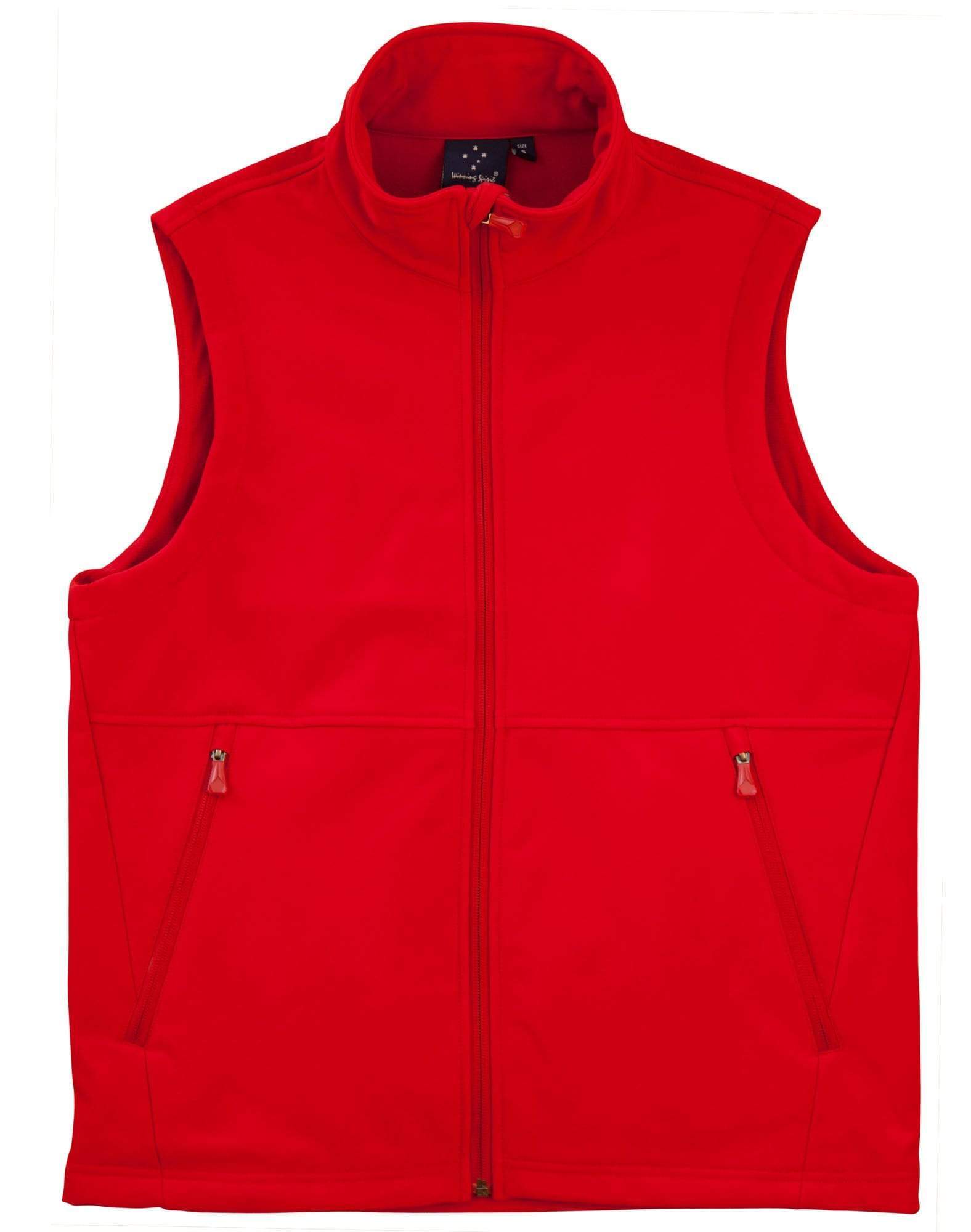 WINNING SPIRIT Softshell Vest Men's JK25 Casual Wear Winning Spirit Red S 